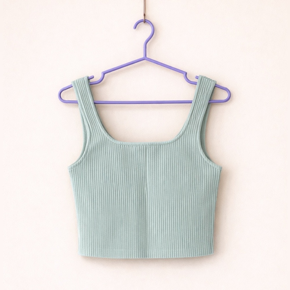 Dynamite - Light Blue Ribbed Tank Top - Picture 3 of 4